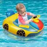 Vicloon Baby Swimming Float Inflatable, Inflatable Baby Float Baby Swimming Ring, Swimming Float Inflatable for Infants, Car Steering Wheel Baby Swimming Ring for Age 1-6 Years Toddler