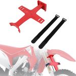 IUVWISN Dirt Bike Fork Saver, 11.2" Motorcycle Suspension Support Brace Fork Protector Guards with Straps Universal for CRF125F CRF250F CRF250R CRF250L CRF300L CRF450R XR650L Red