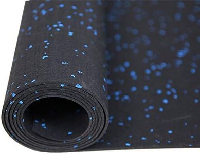 Kobo AC-100 Rubber Fitness Exercise Flooring Gym with EPDM Equipment Mat, (78"x 40") (Black)