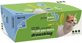 Van Ness DL715 PureNess Extra Giant Drawstring Cat Pan Liner, 15-Count, White