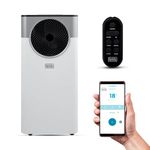 BLACK+DECKER, 9000 BTU Smart Air Conditioner, 3-in-1 Functionality, Dehumidifier & Fan, Portable Design, Power Memory Function, White, BXAC40034GB