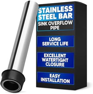 Stainless Steel Bar Sink Overflow Pipe - Brass Metal Sink Strainer Pipe Tube Bathroom Pipes Fittings - Bathroom Sink Drain Strainer Pipe Overflow Drain Stopper 1/2" Kitchen Sink Drain Strainer Plug