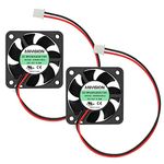 ANVISION 2-Pack DC 12V 40mm x 40mm x 10mm 4010 Brushless Cooling Fan, Dual Ball Bearing, 2 Pin