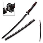 Sword fort Handmade Katana Anime Cosplay Sword, Carbon Steel Demon Sword Real Metal-Kamado Tanjirou