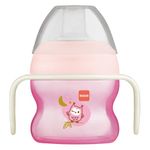 MAM Starter Cup and MAM Glow in the Dark Handles, Baby Cup for 4+ months, Baby Feeding, Glow in the Dark Toddler Cup, 1x 150 ml, Pink (Designs May Vary)