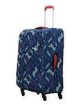 BIGWING Geometric Print Polyester Fabric (20' Inch) Small Size Protective Soft Luggage Trolley Bag Cover (Only for Fabric/Soft Trolley Bag)