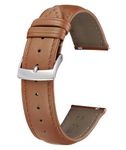 BINLUN Leather Watch Strap Quick Release Premium Calfskin Replacement Watch Band Multicolors Watchbands for Women Men (12mm,Light Brown)