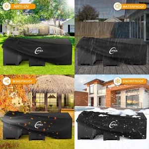 Kipiea Square Outdoor Furniture Cover – Waterproof 420D Heavy Duty, 200x200x90cm