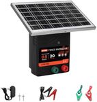 LYDITE 20 Miles Solar Electric Fence Charger, 0.5 Joule Portable Solar Fence Charger, Solar Electric Fence Kit, with 10W Solar Panel for Livestock, Preventing Predators from Intruding