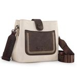 Wrangler Crossbody Purses for Women Handbag and Shoulder Bag for Ladies, 2 Tone Coffee