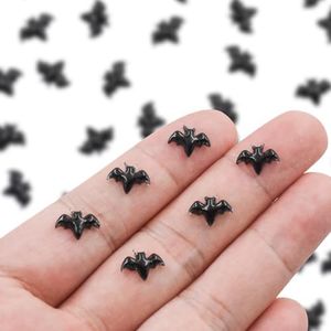 100PCS Halloween Miniature Bats Dollhouse Mini Bats for Crafts Cute Halloween Decor Tiny Bat Decor for Fairy Garden Dollhouse Micro Landscaping Decoration