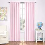 Eclipse Kids Microfiber Blackout Window Curtain Panel, 42 by 63-Inch, Pink