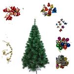 FESTIVE BLESSINGS 12 feet Christmas Tree/Xmas Tree with 96 Christmas Tree Decoration Items for Christmas Decorations for Home.