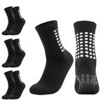 Xumann 3 Pairs Grip Socks Football Kids, Breathable Grip Socks Football for Boys, Football Grip Socks Junior for Teenagers Aged 9-12 Years (Foot Length 18-22cm)