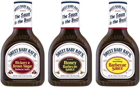 Sweet Baby Ray's Gourmet Sauce Barbecue Flavor Variety Pack 1 Honey BBQ Sauce, 1 BBQ Sauce, 1 Hickory Brown Sugar BBQ Sauce. 3 ct.