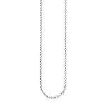 Thomas Sabo Unisex Charm Necklace Round Belcher Chain Charm Club 925 Sterling Silver X0001-001-12