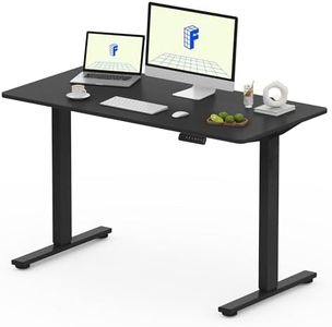 FLEXISPOT ONE PIECE Electric Standing Desk, Sit Stand Table Height Adjustable Desk with Memory Smart Pannel for Home Office, 120 x 60 cm Black