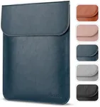 Allinside 13" Laptop Sleeve Compatible with MacBook Air 13 2018-2022 (M2 A2681 M1 A2337)/ MacBook Pro 13 2016-2022 (M2 A2686 M1 A2338 A2251 A2289 A2159), PU Leather Laptop Case, Blue