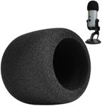 PhantAccy Pop Filter/Windscreen for Blue Yeti and Yeti Pro Microphones, Foam Mic Cover for Filtering Plosives and Hissing Noise