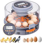12 Egg Incubator, Incubator for Hatching Eggs, Automatic Turning,Temperature& Humidity Control Display,360° Viewing for Chicken, Duck, Quail,Goose Pigeon Eggs, Ideal for Farm, Classroom, Home