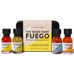 Thoughtfully Gifts, The Good Hurt Fuego: Emergency Kit Hot Sauce Gift Set, Flavors Include Smoky Bourbon, Jalapeno, Chipotle, and Garlic Del Fuego, Set of 4