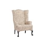 SureFit Home Décor Stretch Pen Pal T-Cushion Wingback Chair One Piece Slipcover, Stretch Form Fit, Polyester/Spandex, Machine Washable, Parchment Color