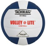 Tachikara SVMNC Volley-Lite Volleyball, Navy/White