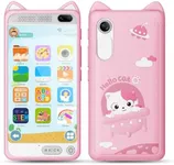 Kids Smart Phone Toys for Girls 3.97" Touchscreen Toddler Phone Learning Toy Christmas Birthday Gifts for Girls Age 3-12, MP3 Music Player with Dual Camera Kids Cell Phone, 2000mA(Pink)