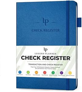 Legend Planner Check Register Book – Accounting Ledger Book for Small Business & Personal Use – Checkbook Register to Track Financial Transactions – Hardcover, 7x10″, 6300 Entries (Mystic Blue)