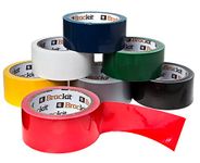 brackit 15M x 48mm Colored Duct Tape Variety Pack| Set of 7 Duct Tape Rolls (Navy Blue, White, Gray, Red, Yellow, Green & Black) | Duct Tape Multi Pack for Arts & Crafts, DIY Projects, Signage