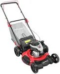 PowerSmart Gas Lawn Mower 21-inch with 140cc Briggs and Stratton E550 Engine, 3-in-1 Push Mower with Mulching, Bagging, Side-Discharge