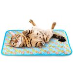 Cooling Mat, ONEJU Cooling Mat for Dogs and Cats, Medium Pet Cooling Mat 70x50 cm 27.5x19.6 inch, Cooling Pad for Dog, Blue