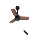 atomberg Renesa 600mm BLDC Ceiling Fan with Remote Control | BEE 5 star Rated Energy Efficient Ceiling Fan | High Air Delivery with LED Indicators | 2+1 Year Warranty (Brown & Black)