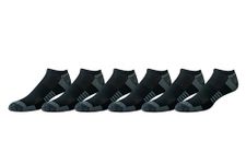 Amazon Essentials Men's 6-Pack Performance Cotton Cushioned Athletic No-Show Socks, Black, Shoe Size: 6-12