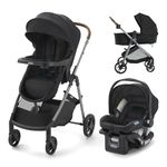 Graco Modes Trio Travel System | Riordan (Black) | 3-in-1 Baby Stroller and Car Seat Combo | Rear-Facing from 1.8-16 kg (4-35 lb)