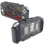 KIWIHOME Grip Case Cover for Switch Lite, TPU Protective Hard Case Accessories for Switch Lite Console 2019 with Cat Claw Design Thumb Grip Caps and Game Card Slots (Gray)