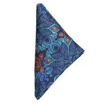 VIBHAVARI Velvet Men's Casual Style Blue Microfiber Pocket Square, Free Size