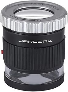 JARLINK 30X Jewelers Loupe, Adjustable Focal Length Magnifier with 3 LED Light for Gems, Jewelry, Coins, Stamps, etc (Black)