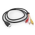 HDMI to RCA Cable, 1080P 5ft/1.5m H