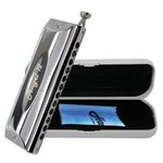 Harmo Angel 12 Chromatic Harmonica Key of low C (C tenor) - 12 Hole Mouth Organ with Precision Slider, Phosphore Bronze Reeds, Suitable for All Genres - Harmonicas for Professionals, Designed in USA