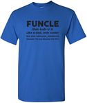 Funcle - Funny Favorite Fun Awesome Uncle Family T Shirt - 2X-Large - Royal