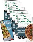 PLANTSTRONG Spicy Cajun Jambalaya, USDA Organic Vegan Plant-Based Stew with Creole Spices, Oil-Free, Non-GMO, Lightly Salted, Ready to Heat & Serve, 6-Pack (16.9 oz Each) + Recipe Guide