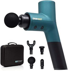 Ekrin B37 Massage Gun for Sore Muscles and Recovery - Deep Tissue Massager with Long Battery Life and Travel Case - Quiet Yet Powerful 5 Speed Adjustment - Percussion Massager for Athletes - Green