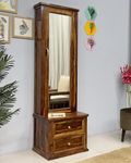 Wood Vestal Woodvestal Sheesham Wood Dressing Table - Mini | Wooden Dressing Table | Sheesham Wood | Bedroom Furniture, Brown