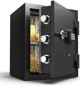 DAYI 1.61 Cu Ft Fireproof Safe, Fingerprint Safe Box Biometric Lock DF-40FP