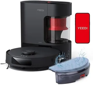 Yeedi C12 PRO Plus Robot Vacuum and Mop, 8000Pa Strong Suction, Vibrating Mopping, 7-Week Dust Storage, Bagless Dust Container, ZeroTangle Brush, Black