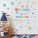 IARTTOP Inspirational Quote Wall Decal,Colorful Abstract Pattern Motivational Saying You are Amazing Just The Way You are Wall Sticker for Classroom Nursery Decor