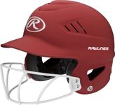 Rawlings Sporting Goods Highlighter Series Softball Helmet, Matte Scarlet