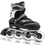 Ruthfot Adjustable Inline Skates for Boys and Girls with Full Light Up Wheels, Outdoor Roller Blades for Kids and Women