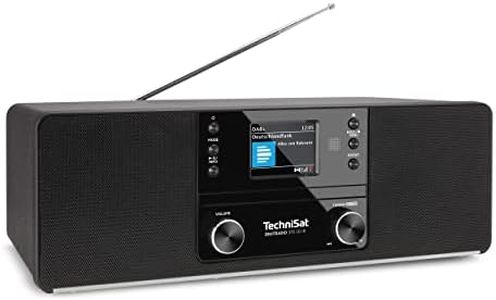 TechniSat DIGITRADIO 370 CD IR - Internetradio (DAB+, FM, CD-Player, WLAN, Bluetooth, Farbdisplay, USB, AUX, Kopfhöreranschluss, Wecker, 10 Watt, Fernbedienung) schwarz